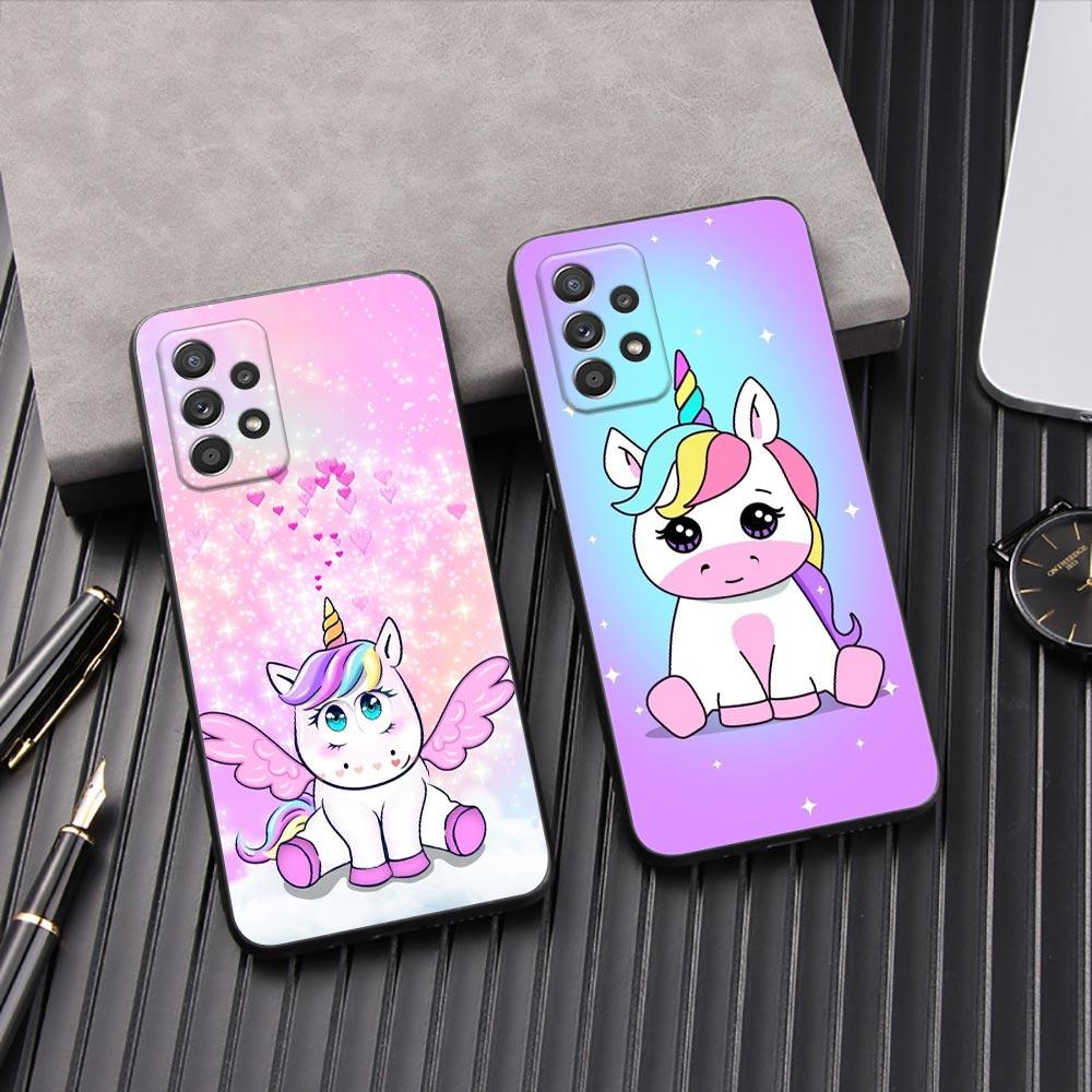 Cute Rainbow Unicorn Phone Case For Samsung Galaxy A57 A56 A37 A55 A36 5G A26 A54 A52 A35 A34 A25 A17 A16 A15 A07 A06 Soft Cover