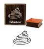Printtoo Cake Pastry Design Diary Card Wooden Rubber Stamp Scrap-Booking Block-2 X 2