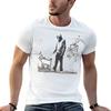 Banksy Dog Walking Graffiti Mural Pink TShirt Standard Fit Solid Tee Shirt