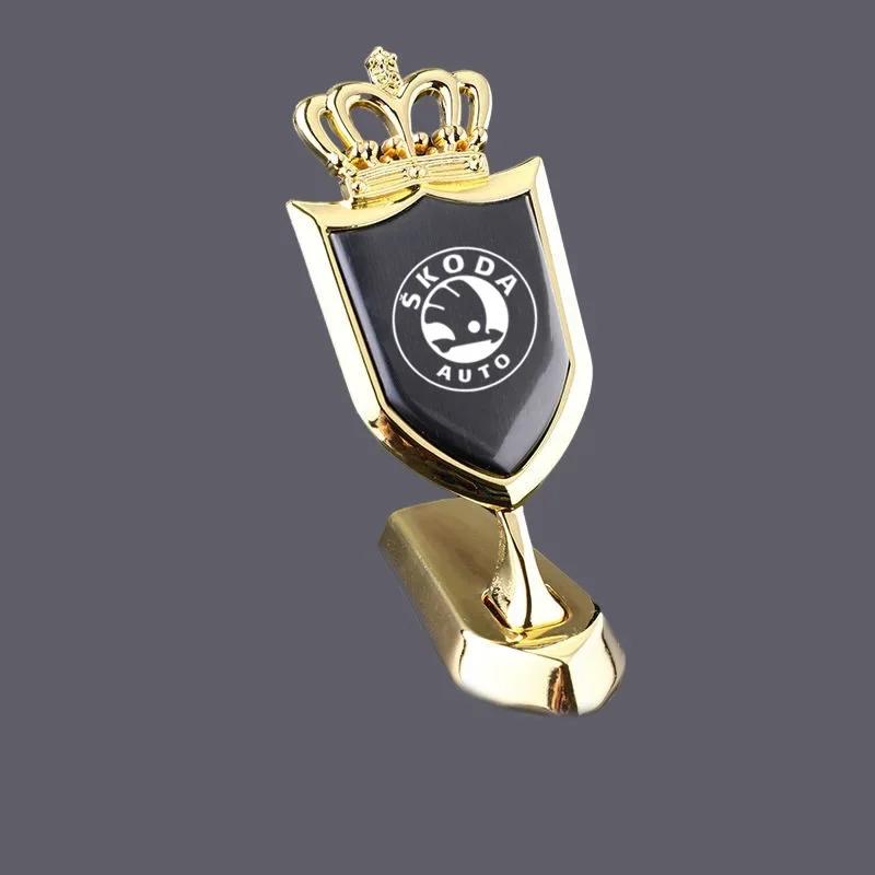 Car Exterior Front Hood Badge Sticker Emblem for Skoda Rapid Vision Roomster Superb 3 Fabia 1 2 Kodiaq Karoq Octavia A7 RS Yeti