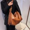 Premium Sense of Simplicity and Large Capacity Solid Color Underarm Tote Bag Women's Bag 2025 New Autumn and Winter Casual Shoulder Oblique Span Bag