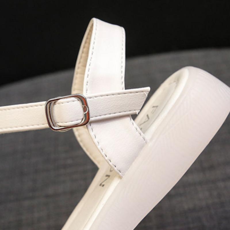 WTEMPO Brand Women's Summer Sandals Soft Bottom Niche Students Fashion A Word Buckle with Beach Women's Shoes with Skirt Flat Sandals