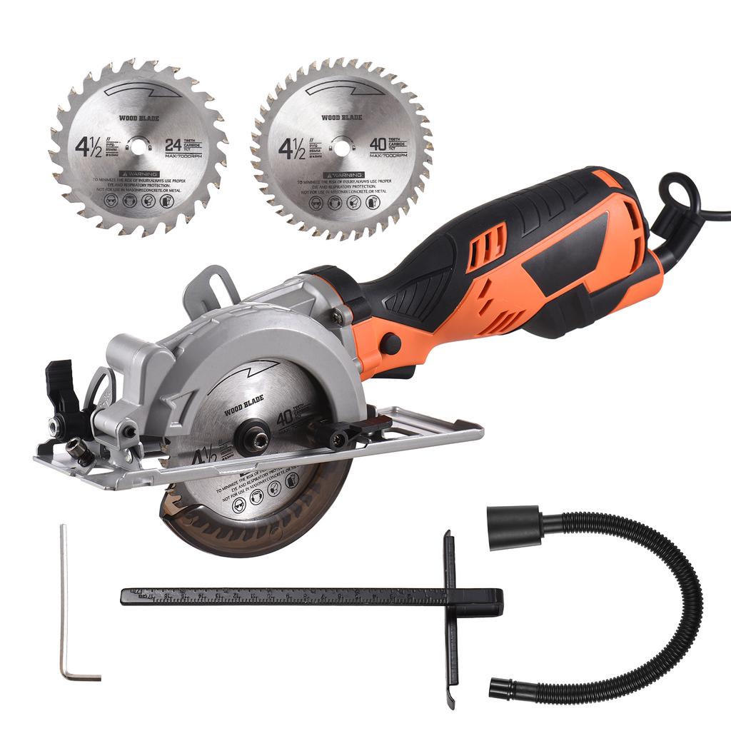 4.8A 580W Mini Circular Saw 3500RPM Electric Saw with 24T 40T Blades for Wood Plastic Max Cutting Depth 1 11 16   (90