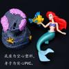 Ariel anime figure Character Peripherals Little Mermaid Sitting Statue  Fish Tank model dolls Ornaments Decoration Birthd