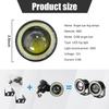 2 PCS Car Angel Eye Fog Light, 2.5'' Round COB LED Super Bright High Power Red