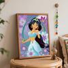 Disney oil painting Jasmine handmade diy art painting home decoration