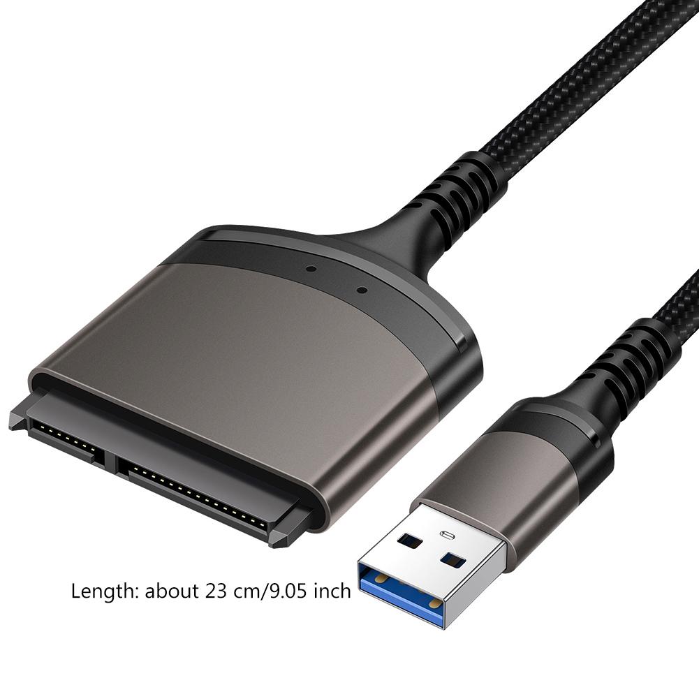 23 см USB 3.0/Type C на SATA Кабель-адаптер 7+15/22 Pin Компьютерный разъем Алюминиевый корпус Внешний конвертер для 2,5-дюймовых SSD HDD