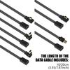 Зарядный кабель 26AWG Type C (розетка) - Mini USB (вилка) с передачей данных 480 Мбит/с для узких мест и различных устройств