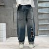 Джинсы для мальчиков Весна и Осень Брюки папы Детские джинсы для мальчиков Модные детские джинсы Свободные
