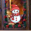 Fun-f255 Рождественский наряд Снеговик Стеклянный шкаф Окна Двери Домашние украшения Декоративные наклейки на окна Самоклеящиеся