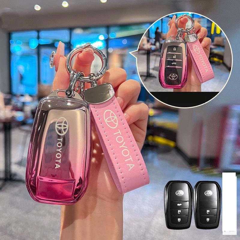 TPU Car Remote Key Case Cover Shell For Toyota CHR Hilux Fortuner Land Cruiser 200 Camry Corolla Crown RAV4 Highland Accessories