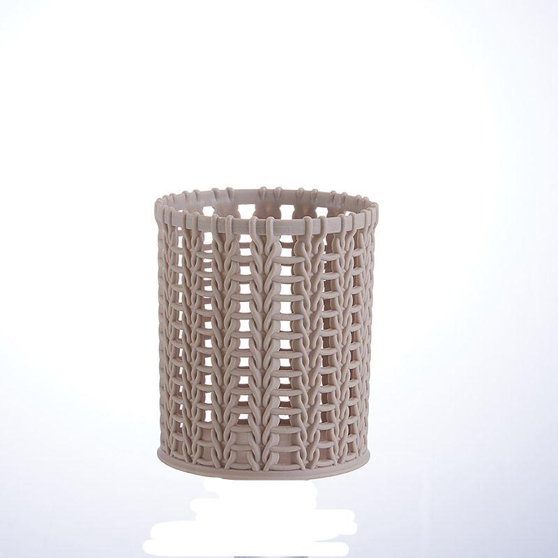Креативный пластиковый держатель для ручек из ротанга, многофункциональные полые коробки, настольные офисные канцелярские принадлежности, ведро, пенал, контейнер