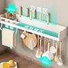 Кухонный органайзер Белый настенный органайзер для полок Настенная полка для специй Многофункциональная полка для хранения бытовых принадлежностей Кухонные принадлежности