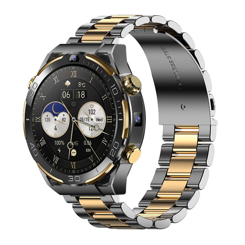 Умные часы 5G Wifi DDR4 6+128G GPS SIM-карта Умные часы 4G телефон часы 1,5-дюймовый AMOLED двойная камера 6G+128G память