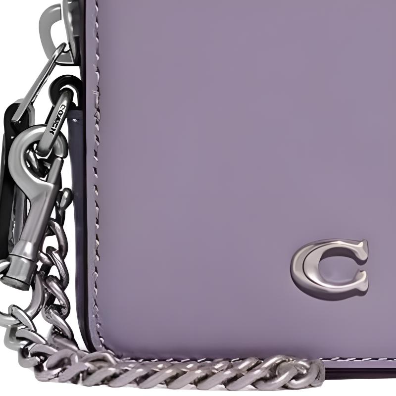Coach Женский кошелек с серебряной пряжкой и молнией, светло-фиолетовый CI811G-LHVHM