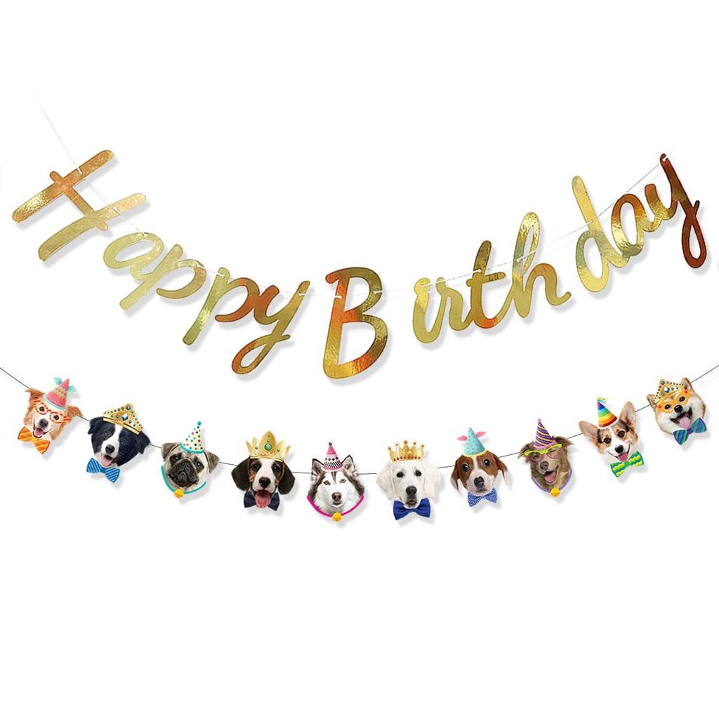 Pet Birthday Party Banner for Dogs and Cats