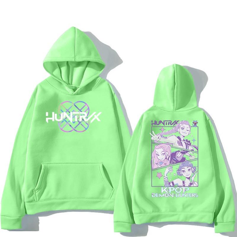 KPop Demon Hunters Hoodies Men and Women Sweatshirt Fashion Streetwear Oversized Y2K Pullovers Trends Kids Anime Top