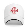 Knights Templar Flag With Coat of Arms Baseball Cap Unisex WoUnisex Breathable Medieval Warrior Cross Dad Hat Streetwear Snapback Hats