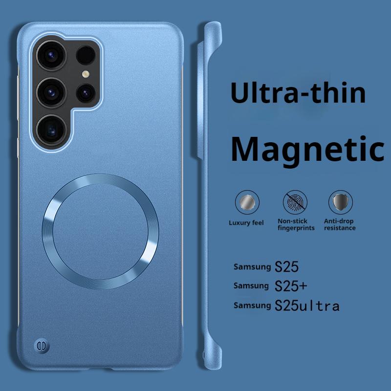 Thin Frameless Ultra Thin Magnetic Phone Case for Samsung Galaxy S26 Ultra S25 S24 S23 S22 Plus PC Hard Protective Cooling Cover