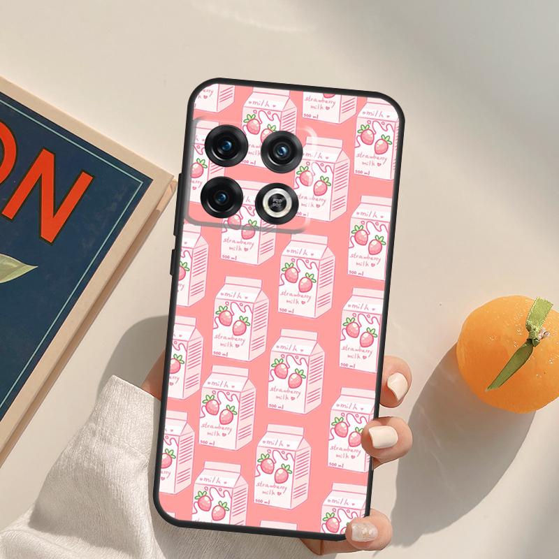 Милый чехол «Клубничное молоко» для OnePlus 15 13 12 11 13R 12R 10T 8T 13T OnePlus Nord 5 CE 3 2 4 Lite N20 N30