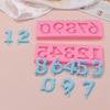 2Pcs Silicone Mold Set Non-stick Muffin Fondant Cake Chocolate Mold Heat-resistant 3D Number Shape 0-9 Numbers Embossing Baking Molds