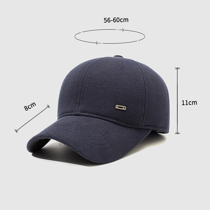 Кепка для мужчин среднего и пожилого возраста, зимняя, для защиты ушей, хлопковая, теплая, толстая, бейсбольная кепка