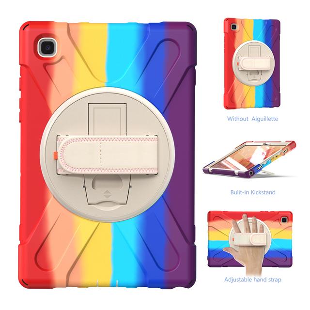 Силиконовый защитный чехол для Samsung Galaxy Tab A T290 A7 10,4 T500 T505, чехол-держатель, ремешок на руку, вращение на 360 градусов, чехол для планшета