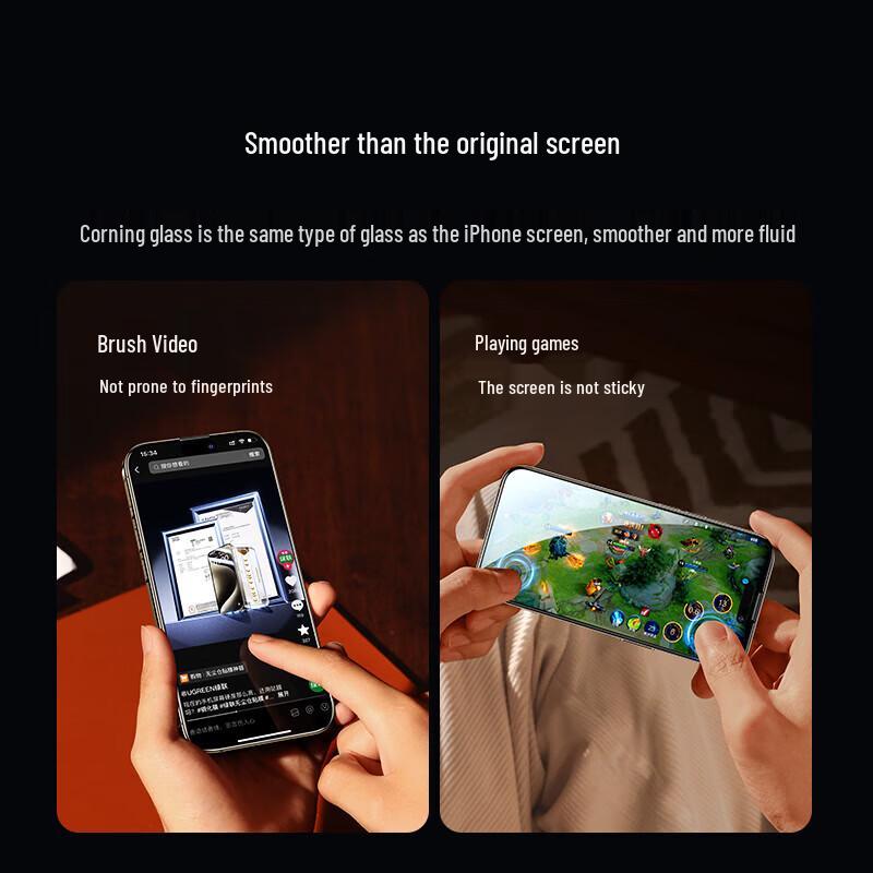 Ugreen Безпылевой защитный экран из стекла Corning для iPhone 15 Pro Max