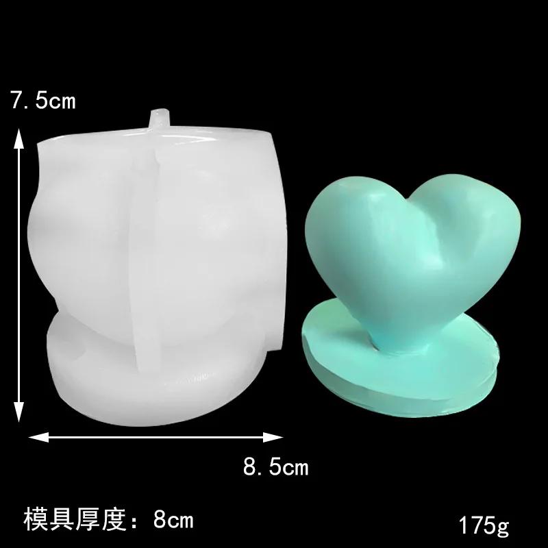 Силиконовая форма для 3D свечи "Любовь" DIY Ручная работа Форма для литья мыла, гипса, кристаллов, смолы Подарок на День святого Валентина Изготовление