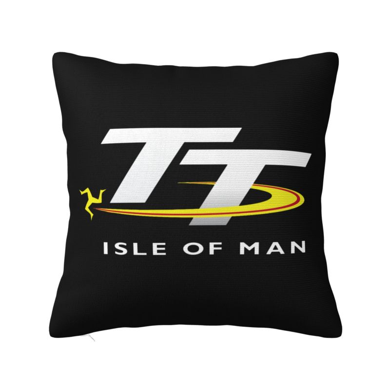 Motorcycle Sport Isle Of Man TT Races Cushion Cover cm Throw Pillow Case Living Room Decoration Sofa Chair Pillowslip