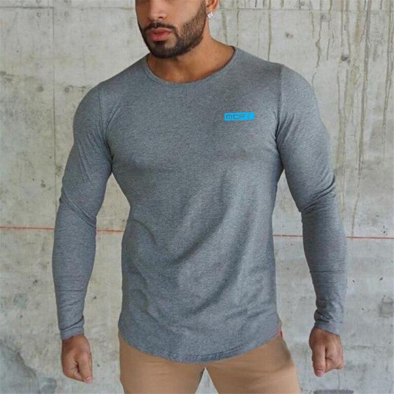 Muscleguys Fitness Sports Thin Long Sleeved T-shirt Men's Spring and Autumn Clothes Breathable Running Top