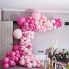 138 шт./компл., розовый воздушный шар, гирлянда, арка, розово-красные латексные воздушные шары, детские украшения для девочек на день рождения, свадьбу
