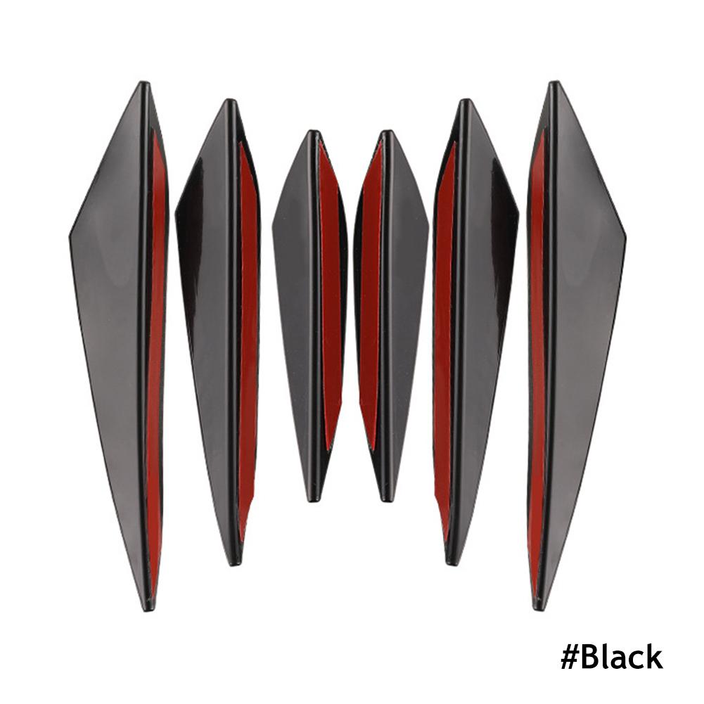 4/6pcs Universal Fit Car Front Bumper Lip Diffuser Splitter Fins Body Spoiler Canards Chin Car Tuning Canard Carbon Fiber