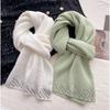 New Wool Knitted Scarf for Women In Winter Korean Style Fashionable and Versatile Warm Student Scarf Soft and Skin Friendly