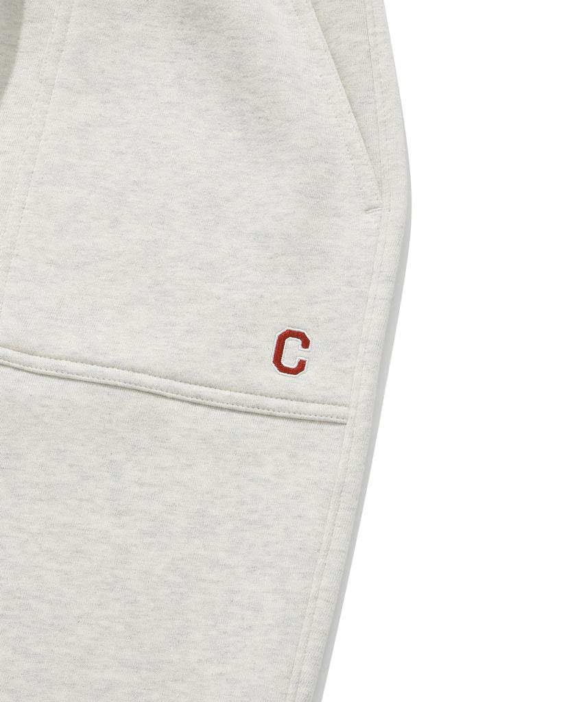 COVERNAT C Logo Sweat Wide Jogger Pants Oatmeal