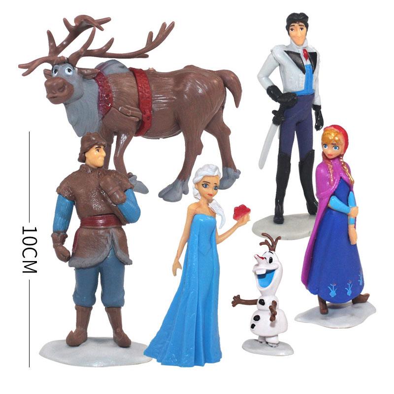 Frozen 2 Elsa Anna Olaf Figures Model Princess Elza Girls Doll Toy Set Preferred Gift for Children Birthday Christmas