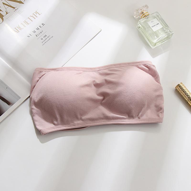 Женский бюстгальтер-бандо без бретелей с перекрещивающейся спинкой - Защита от открывания, дышащий и тонкий, с цельной чашкой