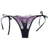 ONE LIMITATION Floral Embroidered Sexy Underwear for PT006 T-Back Panties, Women, (1. Purple)