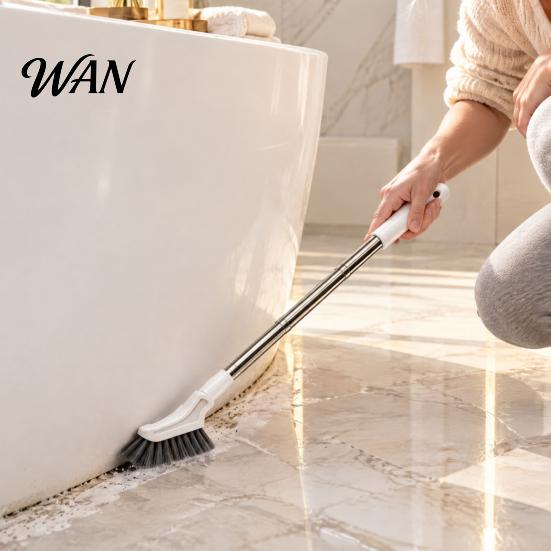 Hard to Reach Area Cleaner 1/2/3/4/5Pcs Telescopic Floor Cleaning Brush, Extendable Long Handle Scrub Crevice Tool for Toilets, Crevice, Grout, Narrow