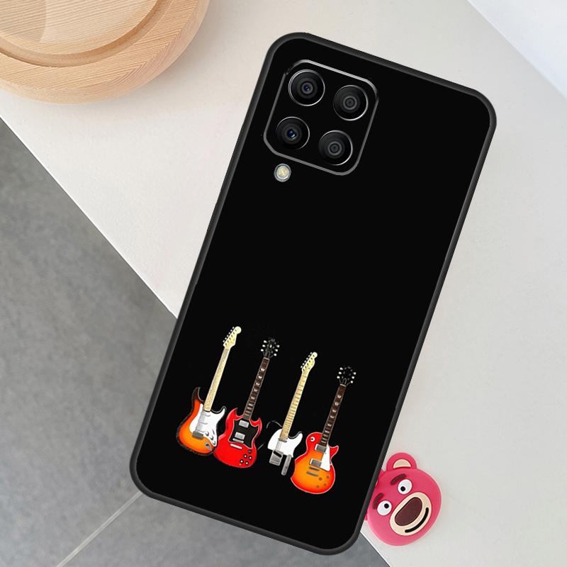 Vintage Music Guitars Case For Samsung Galaxy M55 M15 M12 M13 M14 M54 M23 M16 M11 M21 M31 M20 M34 M52 M32 M36 M56