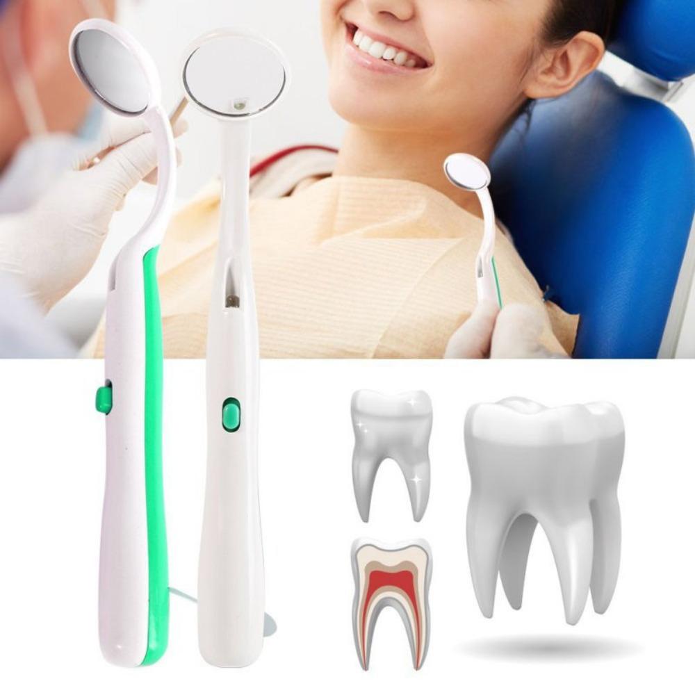 Checking Tooth Mirror Mouth Mirror Dental Mirror With Light Anti Fog Dental Mirror Bright Lighting