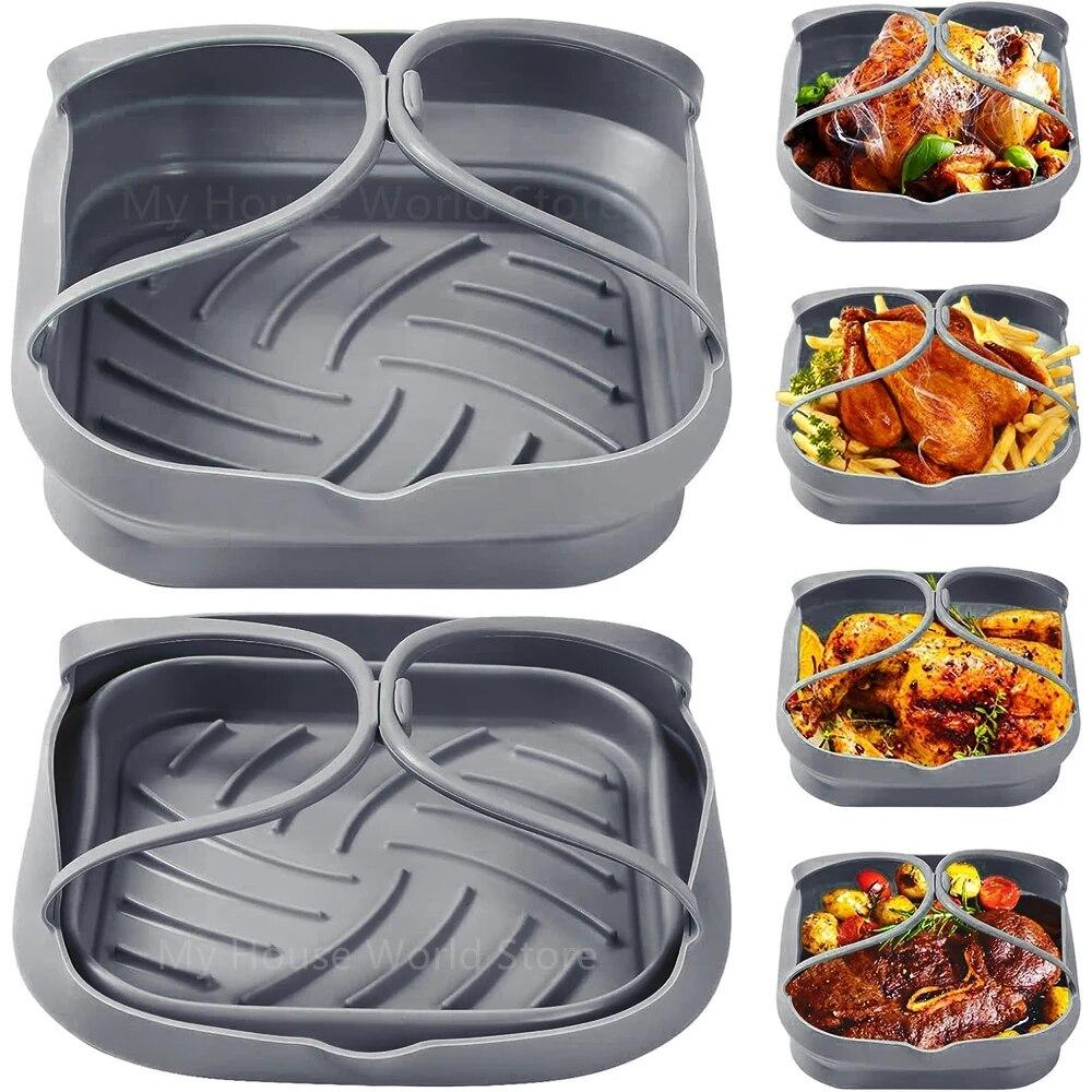 1 шт., силиконовый противень для духовки, многоразовая корзина для пиццы, жареной курицы, силиконовые формы для фритюрницы, сковороды-гриля