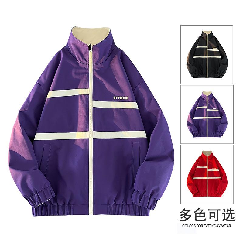 Весна и осень куртка унисекс с воротником-стойкой, модная корейская студенческая куртка, рабочая одежда, повседневная ветровка, топ