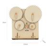 STEM  Wooden Mechanical Gear DIY 3D Puzzle Science Stem Model Building Kits Laser Cutting Action by Clockwork Gift Toys For Kid