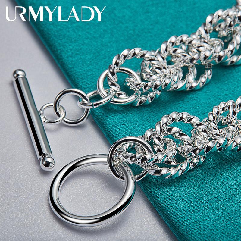 Браслет-цепочка из стерлингового серебра 925 пробы для женщин, свадебная вечеринка, изысканные модные украшения
