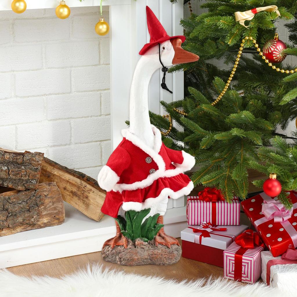 Рождественская фигурка гуся для крыльца, наряд, статуя, одежда, праздник, лето, наружный декор