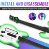 Беспроводной гитарный контроллер для Wii Remote, поддержка игр Guitar Hero и Rock Band 2 на Wii U, с ремешком и RGB-подсветкой W001