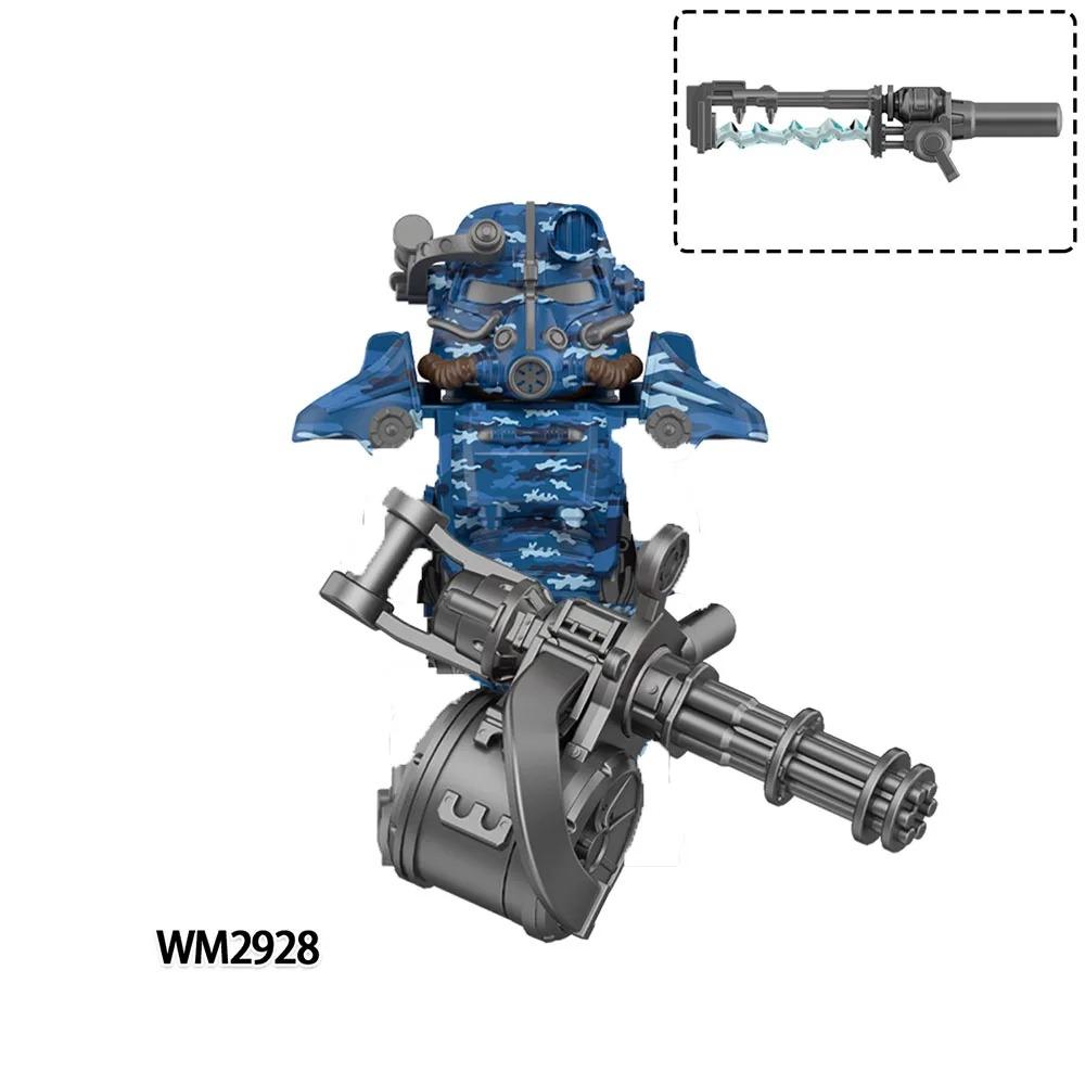 WM2924 Мехи Солдаты Кирпичи пулемет MOC Пазл Мини Фигурки Совместимые Строительные Блоки Игрушки Детские Подарки на День Рождения