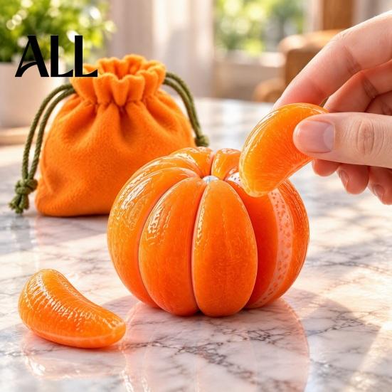 Забавные офисные игрушки для стола, магнитная оранжевая игрушка-фиджет, имитация фруктов, сборка, сенсорная, портативная, для снятия стресса, пальчиковая игрушка для детей и взрослых, расслабляющая
