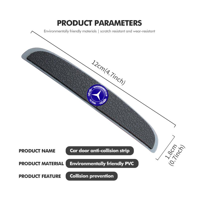 D2-4pcsCar Door Protector Guard Strip Scratch Protection Stickers For Mercedes Benz W211 W124 W176 W177 C180 C200 C260 C300 GLC CLE